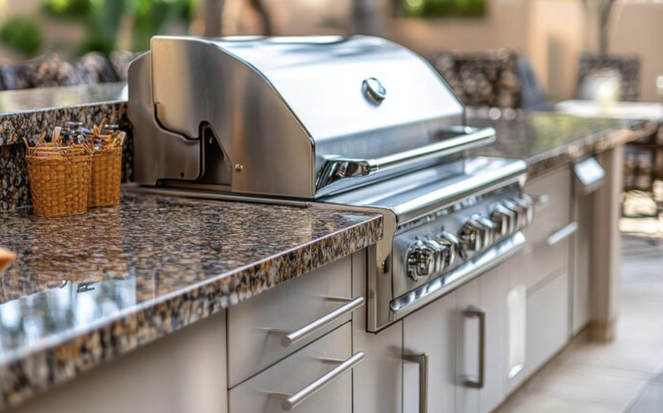 Bancada de mármore para churrasqueira: elegância e funcionalidade no mesmo espaço